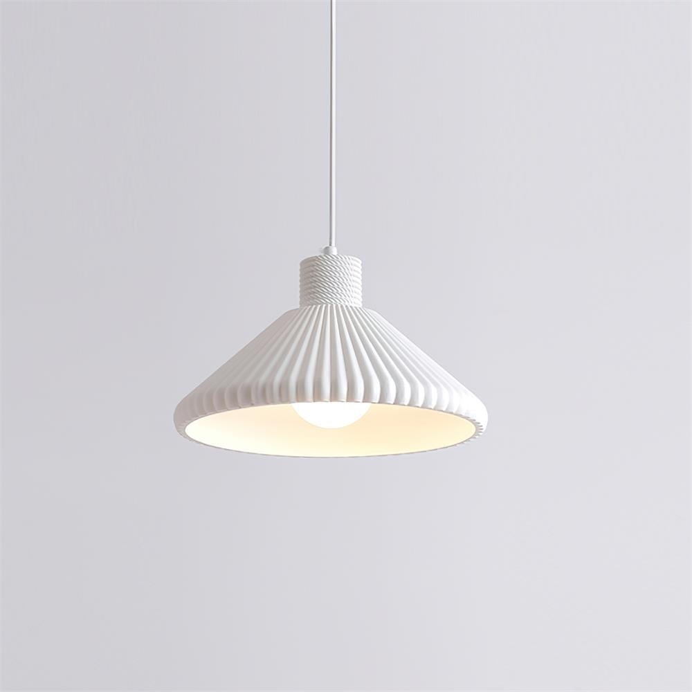 Cream Style Cone Striped Pendant Lamp M328