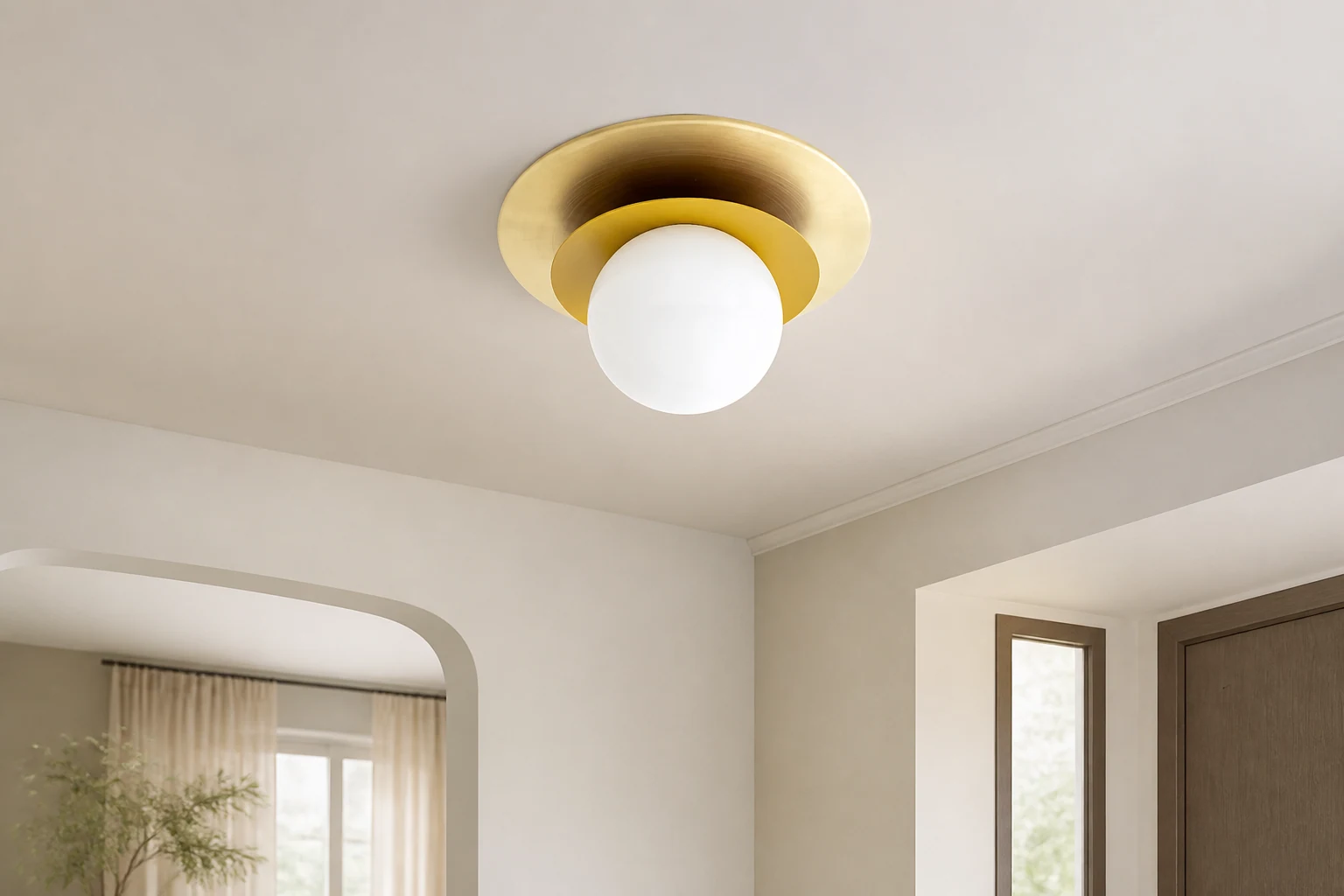 Mosiężna lampa sufitowa Artivo w stylu życia