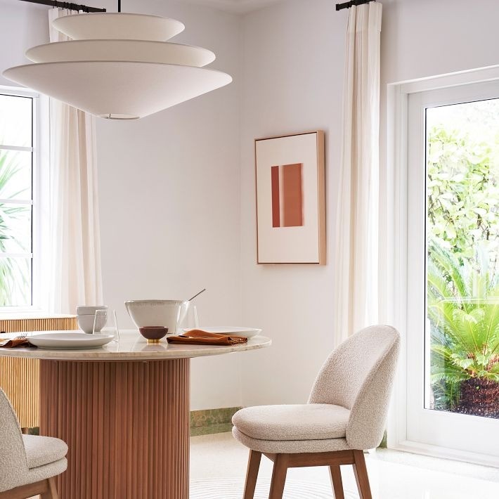 Solivara Minimalist Linen Pendant Light - Perfect for Dining Rooms & Offices T113