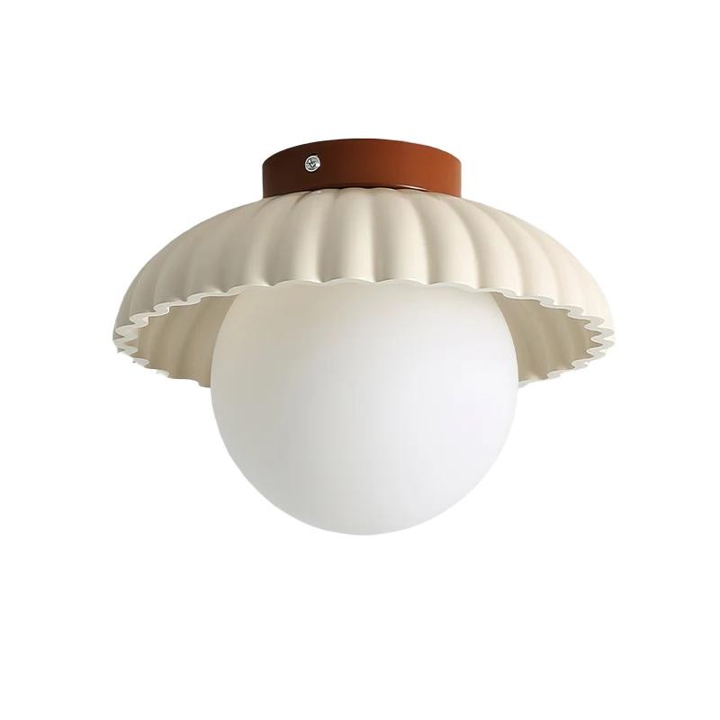 Cream Flower Bud Glass Hallway Ceiling Light S161