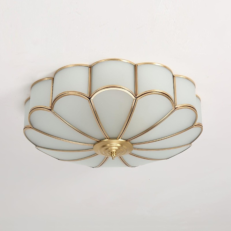 Vintage Flower Shape Glass Recessed Ceiling Light S131