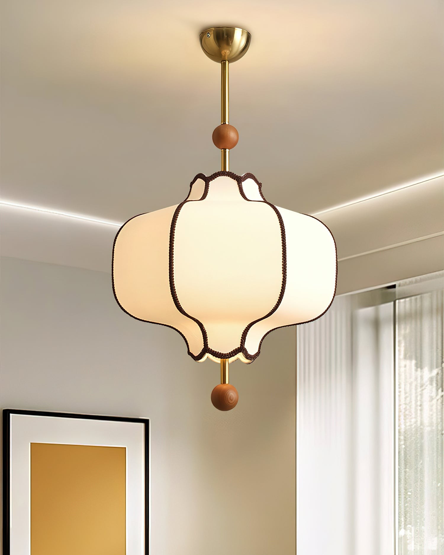 Vintage Textured Fabric Pendant Light M371