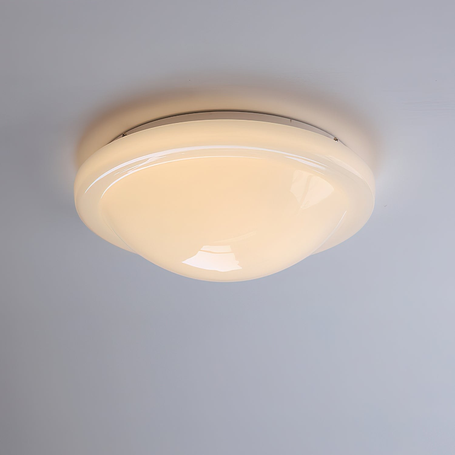 Modern Miminalist White Glass Led Ceiling Lamp M411