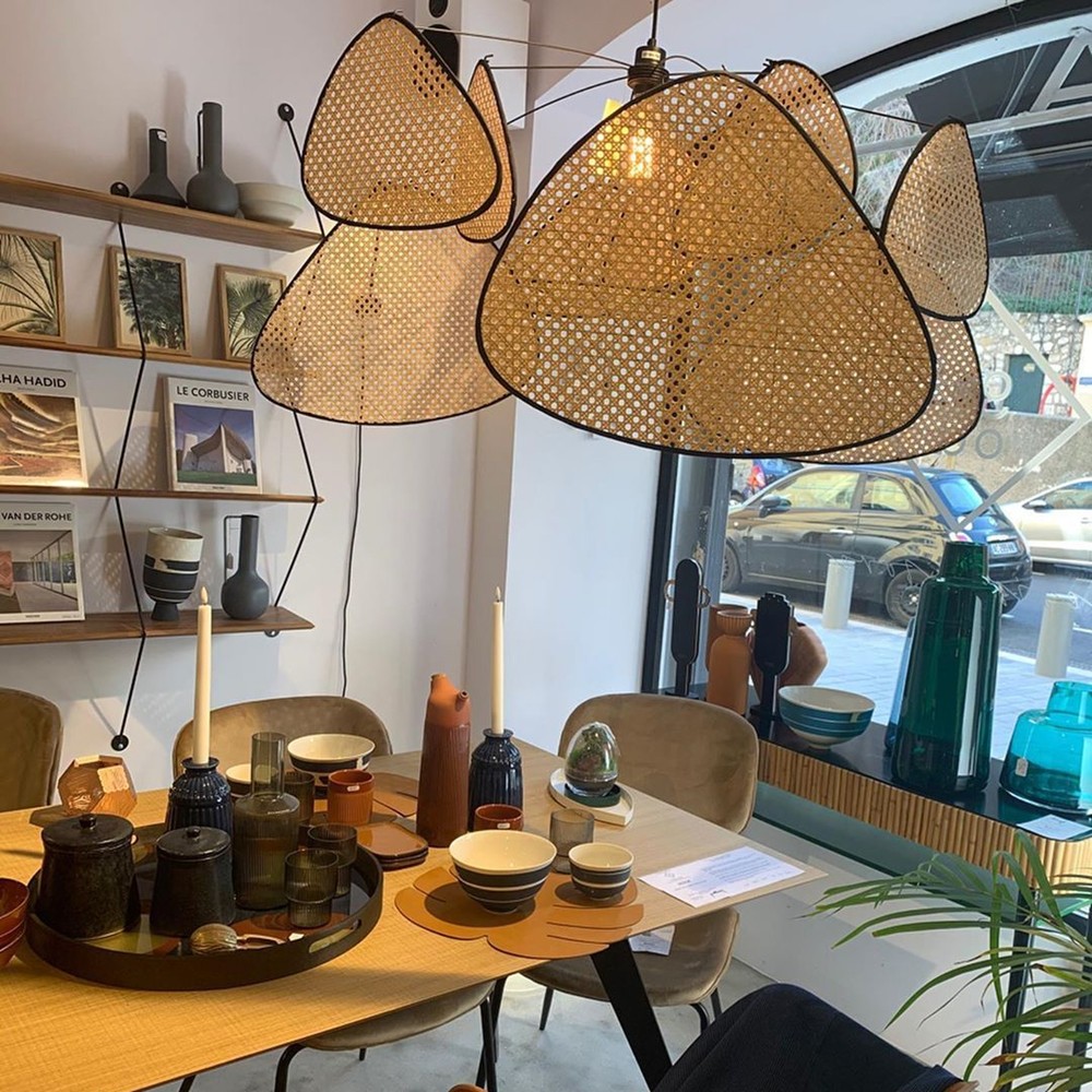 Vintage Rattan Pendant Light