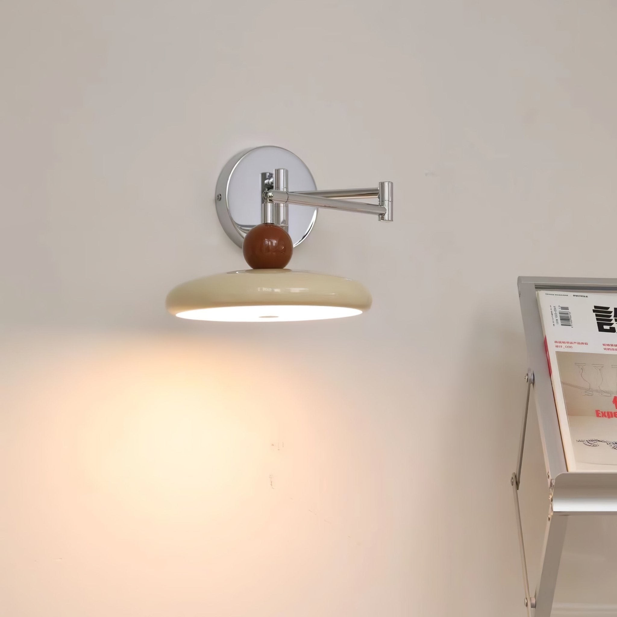 Minimalist French Creative Cream Style Rotatable Swing Arm Wall Lamp M460