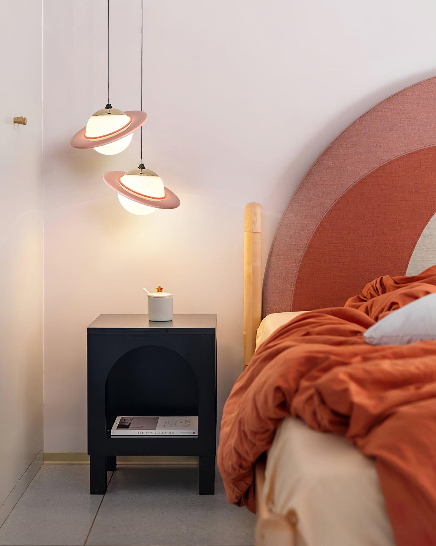 Romantic Saturn Planet Pendant Lamp for Bedroom M519