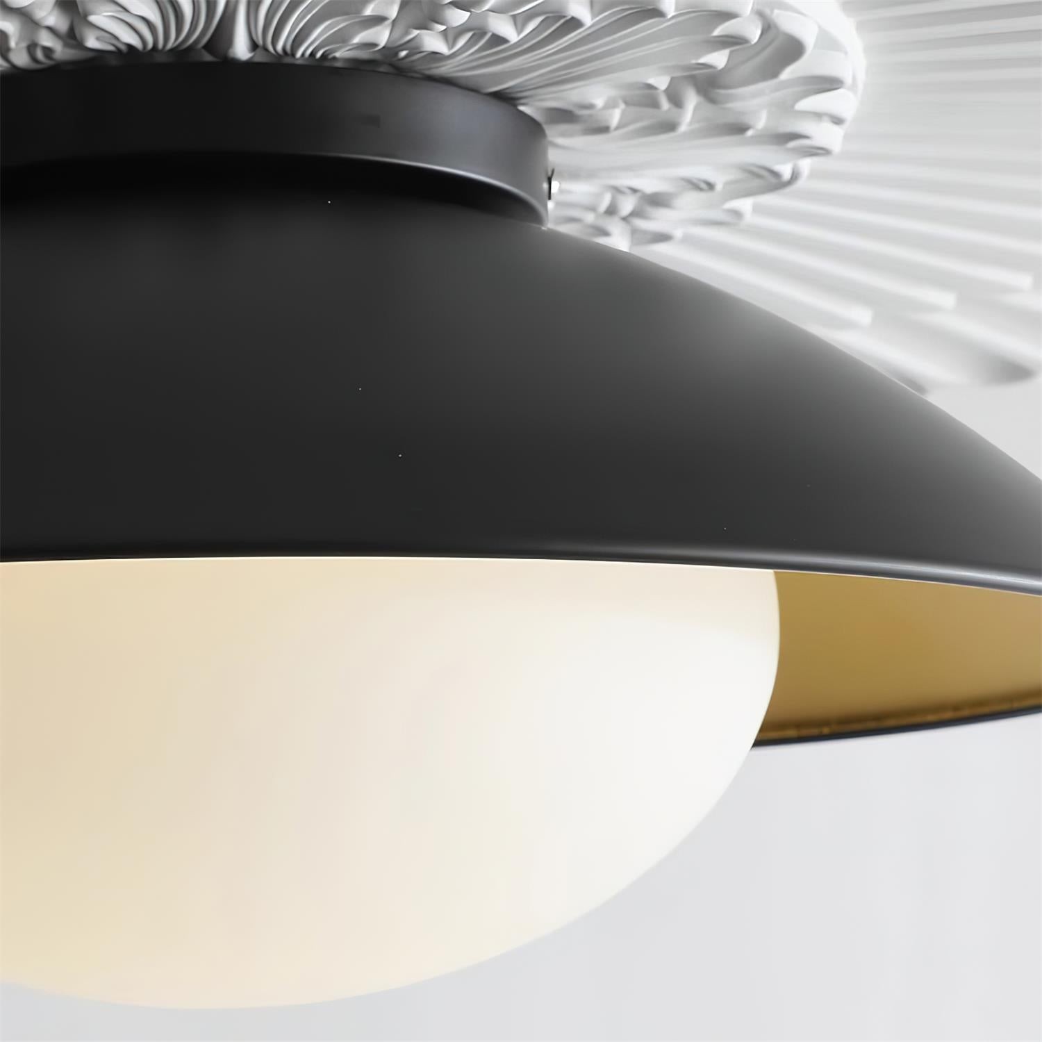 French Retro Flying Saucer Bowl Ceiling Light M236