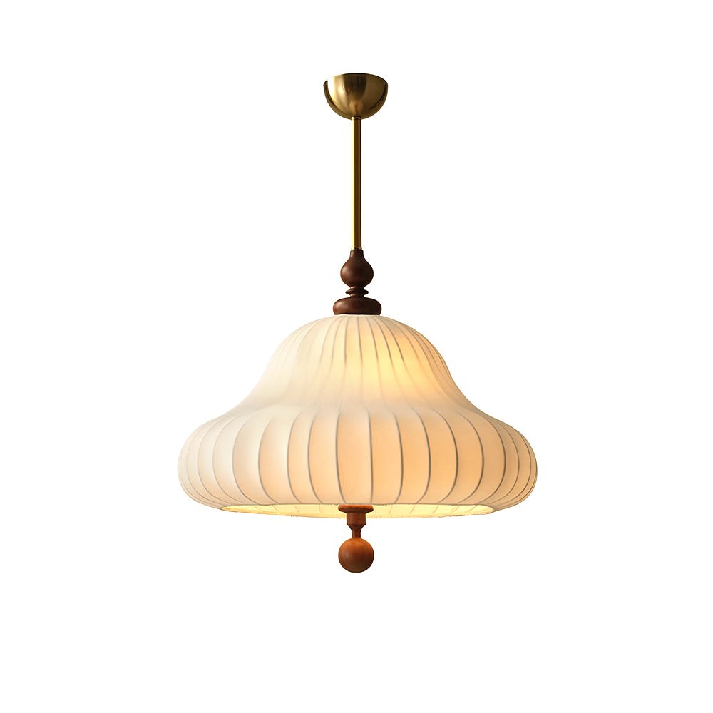 Modern Creative Retro Wabi-Sabi Style Fabric Wood Pendant Light M464