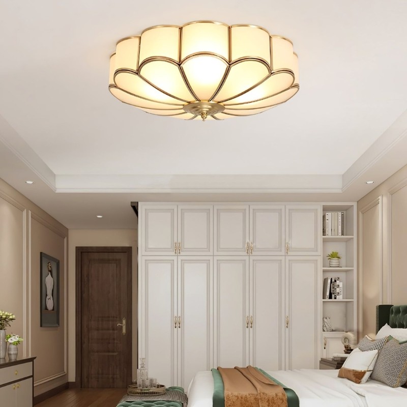 Vintage Flower Shape Glass Recessed Ceiling Light S131