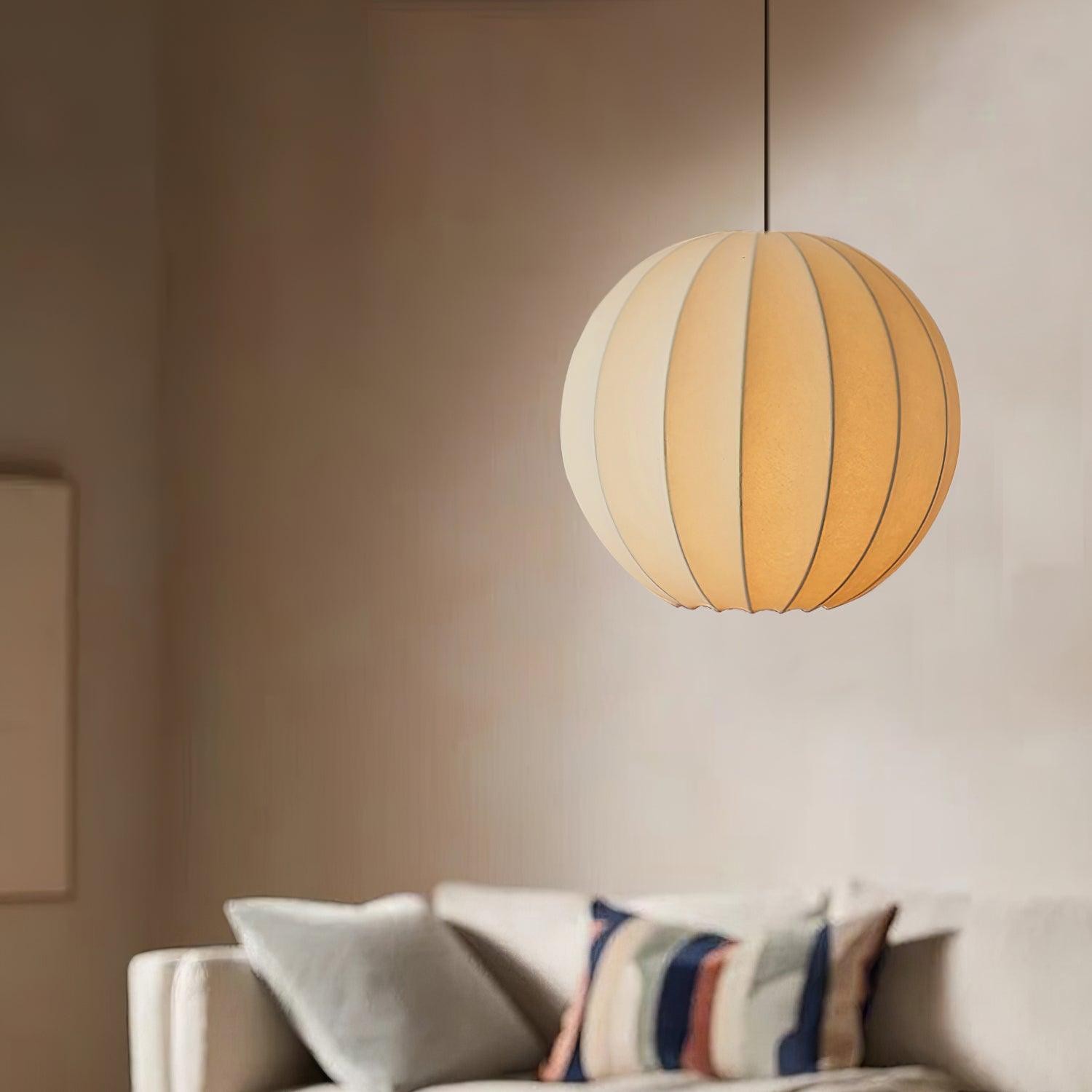 Creative Japanese Minimalist Silk Pendant Lamp For Restaurant M462