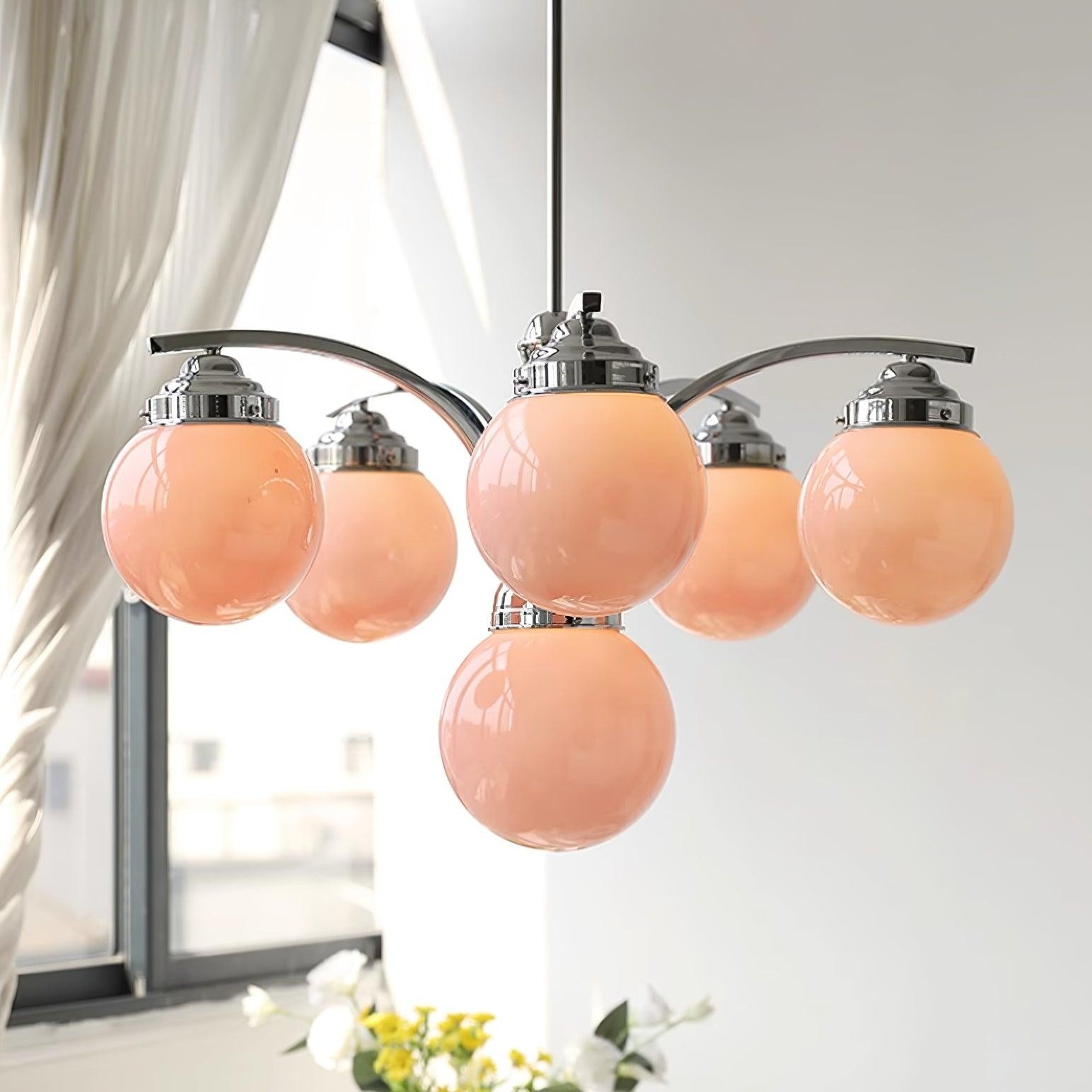 French Elegant Glass Orb Chandelier M531