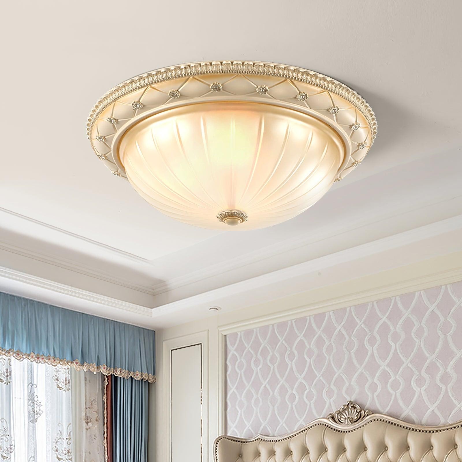 European Vintage Style Resin Ceiling Light for Bedroom M560
