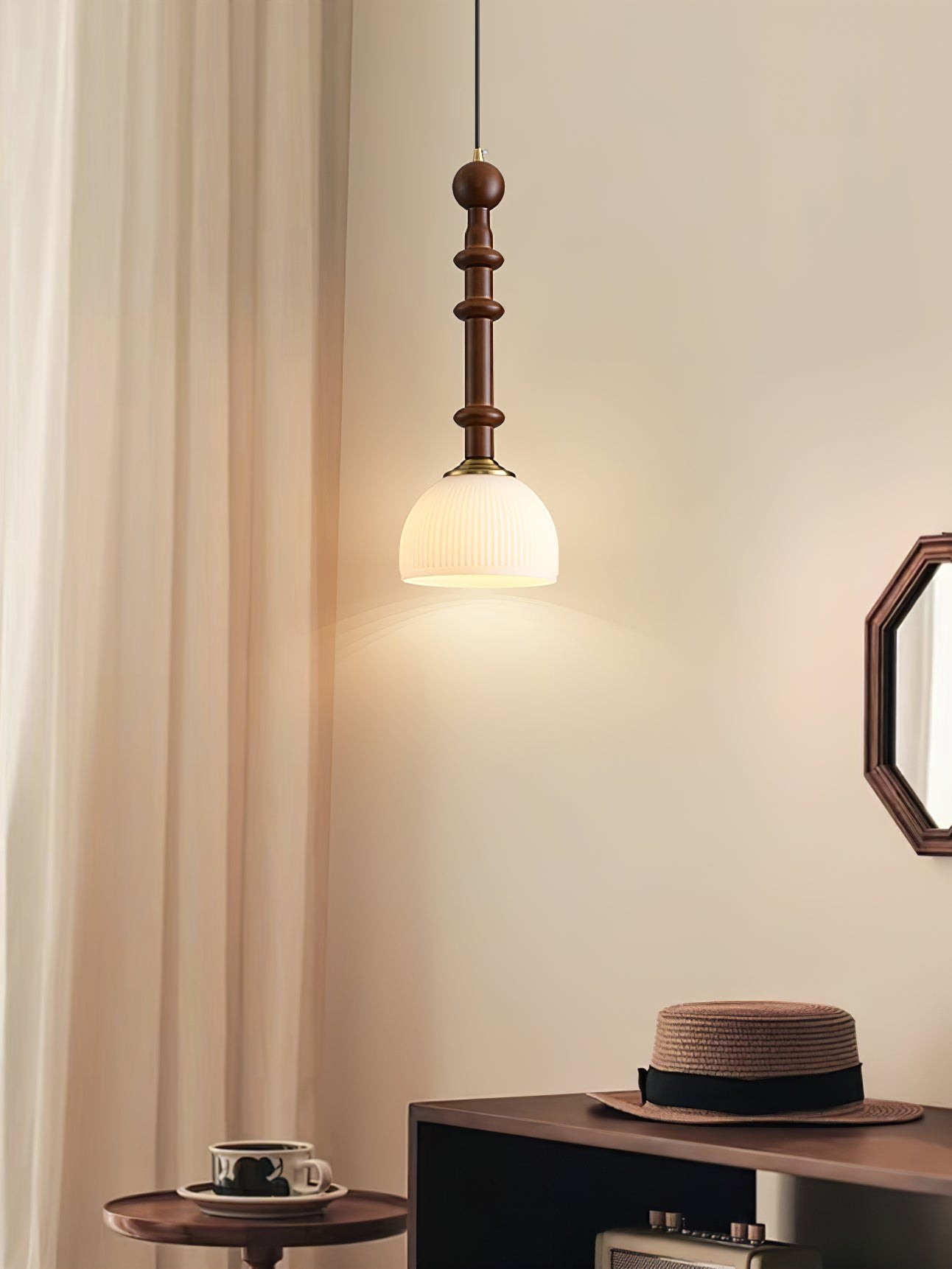 Retro Solid Wood Series Pendant Lamp M524