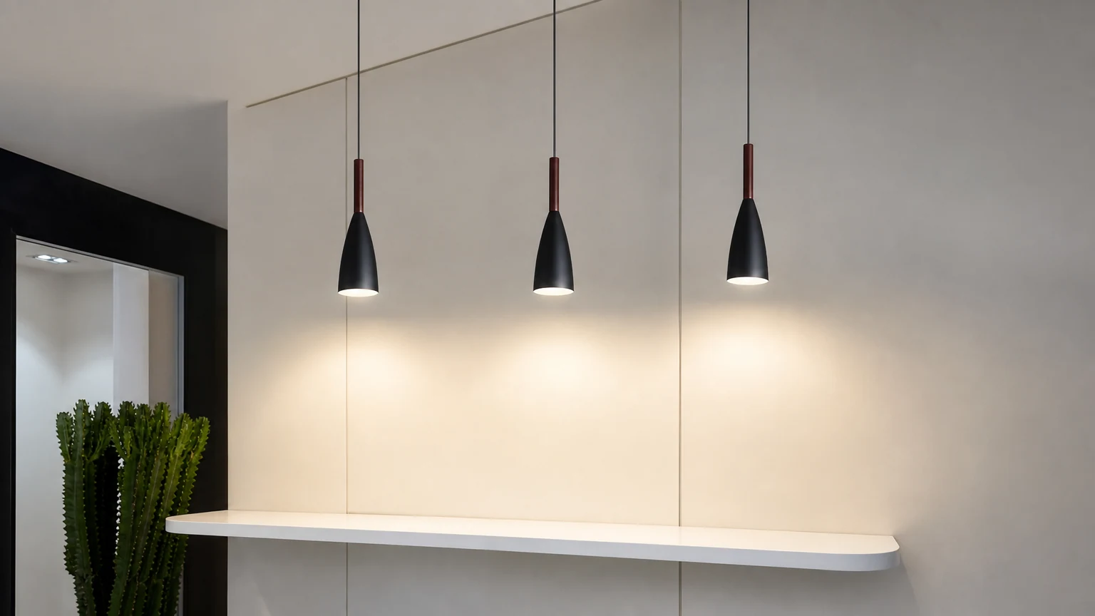 Avola Modern Hanging Light installed in a modern room scene