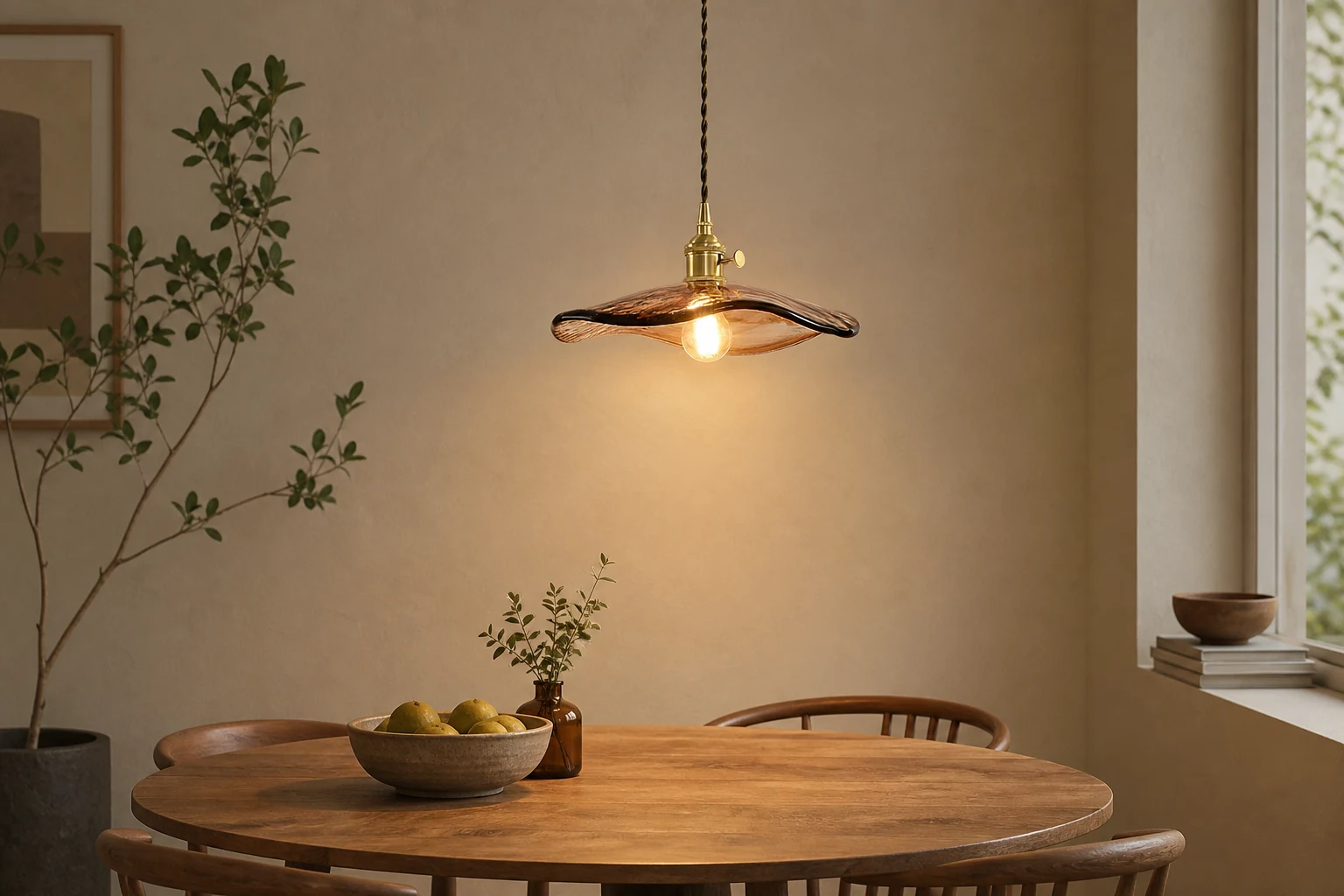 Szklana lampa wisząca w kształcie płatków kwiatów w stylu lifestylowym