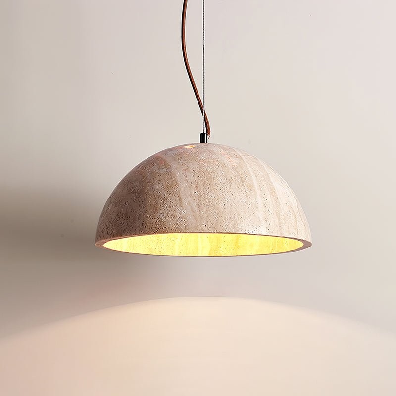 Travertine Creative Hemispherical Pendant Lamp M75