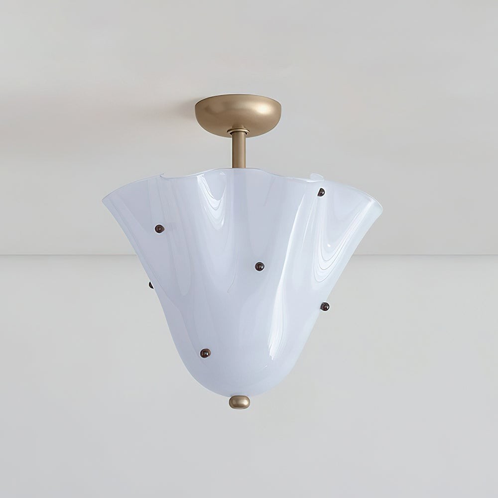Bellina Decorative Glass Ceiling Light - Modern Sculptural Flush Mount T282