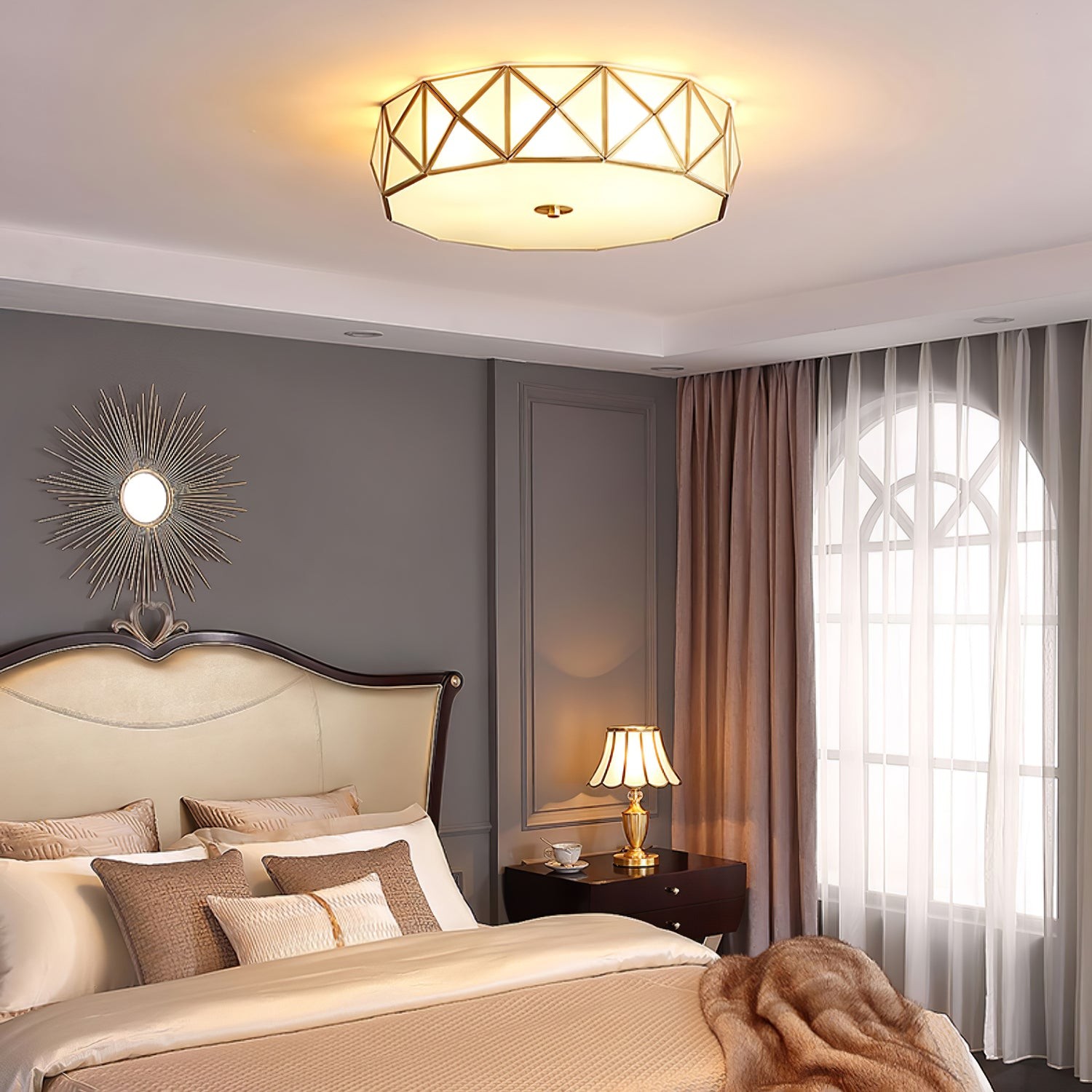 Geometric Shaped Flush Ceiling Light M556