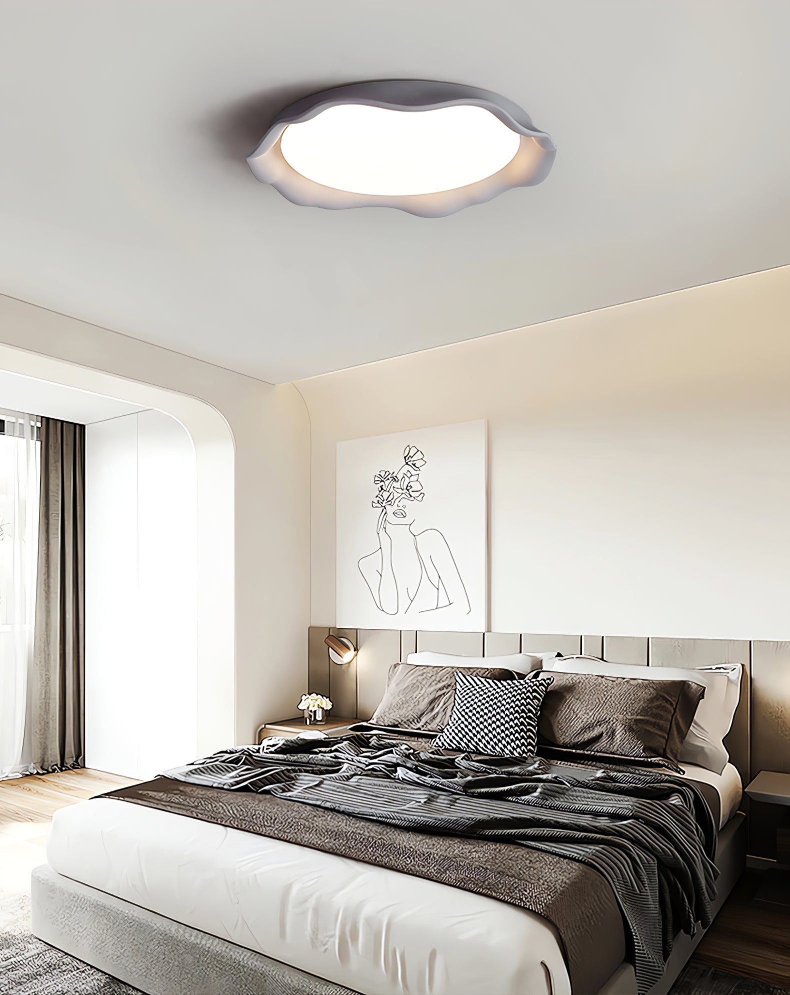 Aera Microcement Ceiling Light D380
