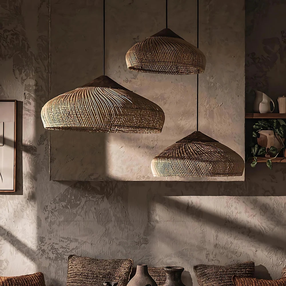 Retro Bohemian Rattan Pendant Light D836