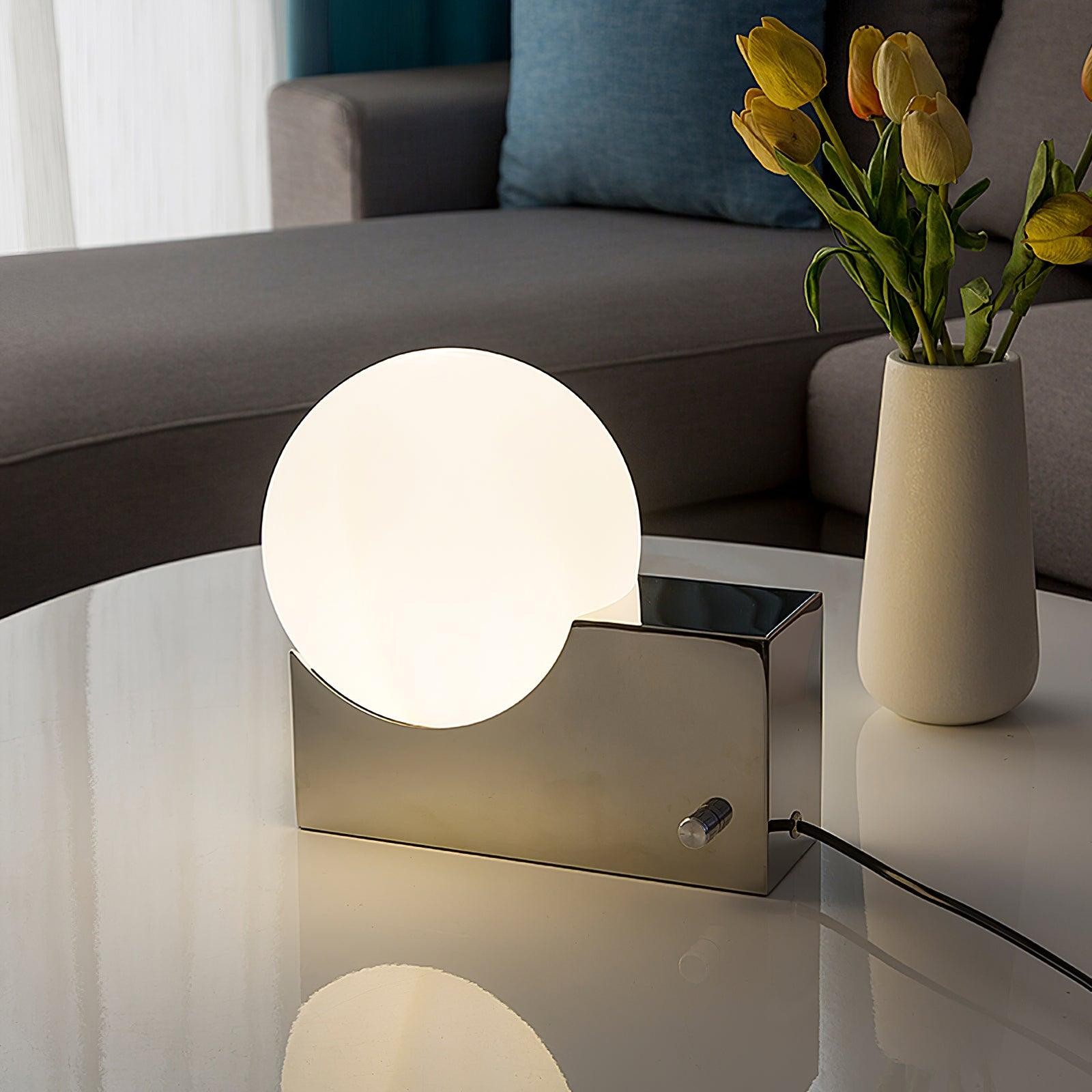 Geometric Lamp Base Glass Globe Table Lamp M467