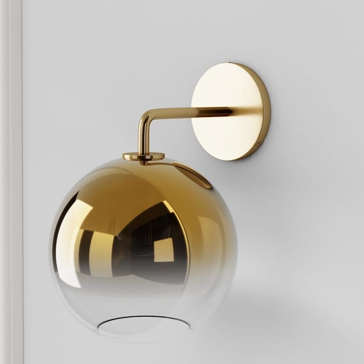 Selvion Artistic Globe Sconce Light - Handcrafted Glass Sculptural Wall Fixture T021