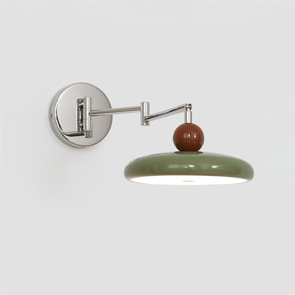 Cream Style Adjustable Swing Arm Disc Reading Wall Lamp M243