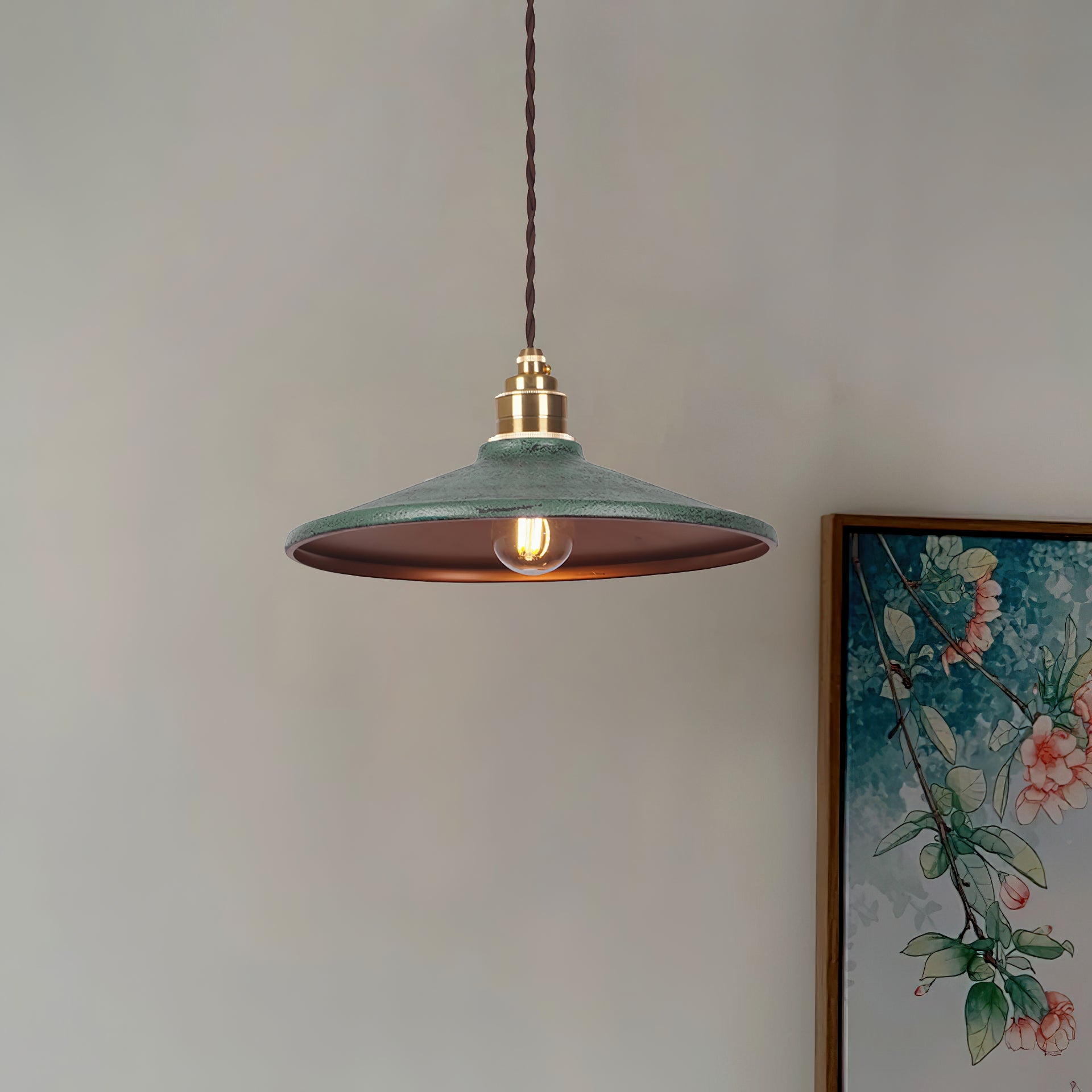 Rustic Saucer Shade Pendant Light D476
