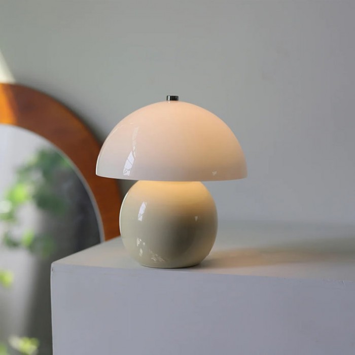 Cute Cream Mushroom Ceramic Table Lamp S178