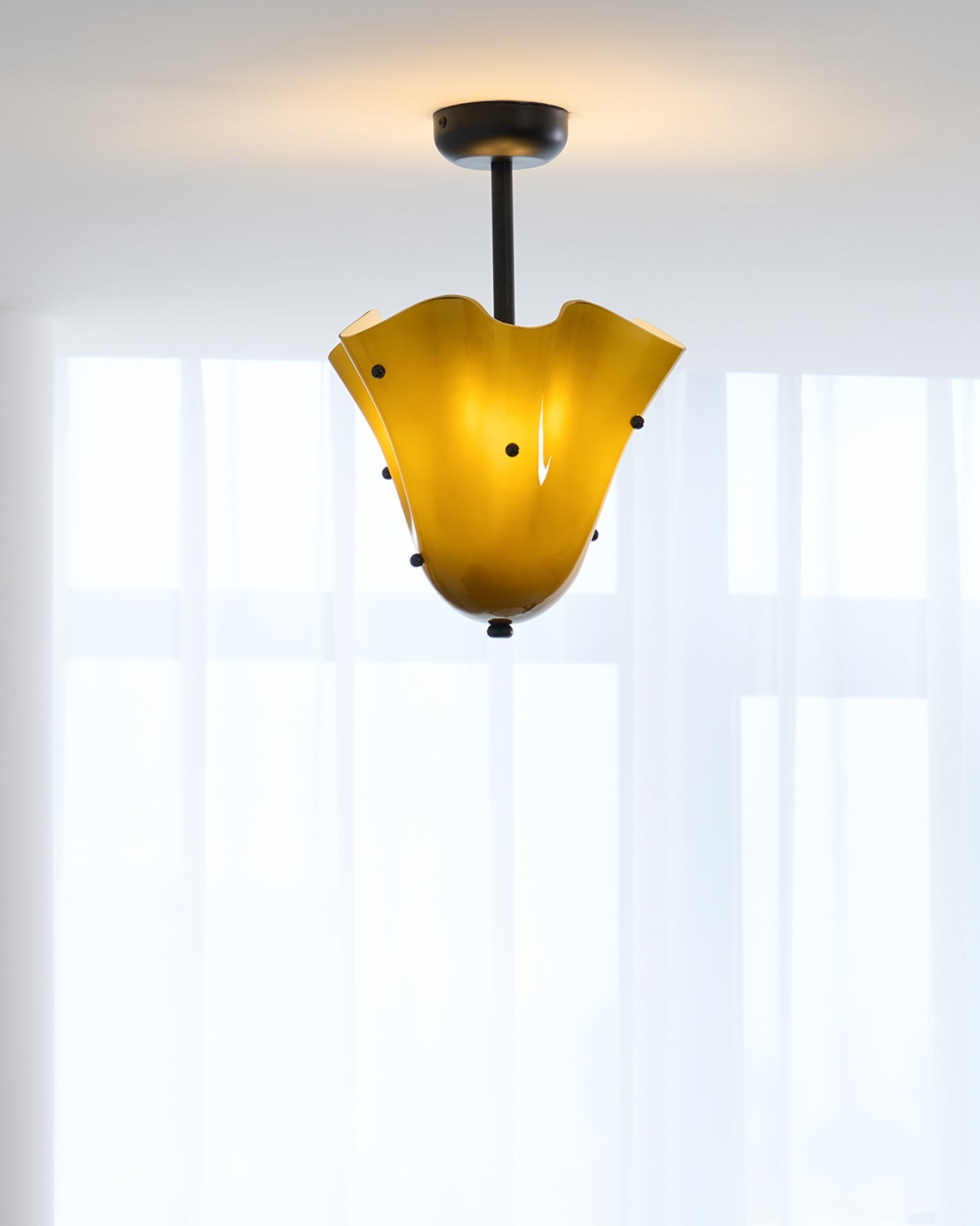 Bellina Decorative Glass Ceiling Light - Modern Sculptural Flush Mount T282