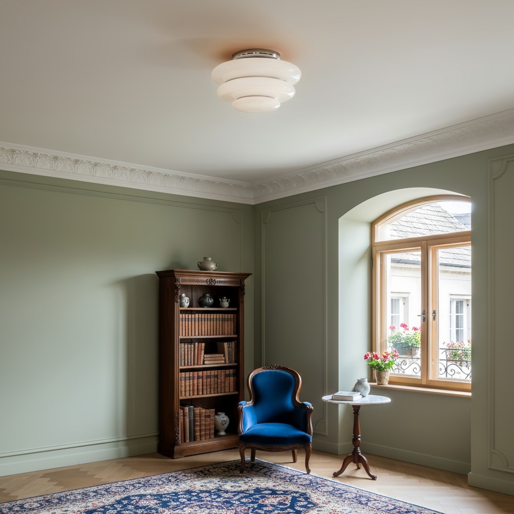 Cirren Layered Ceiling Light - Artistic Circular Silhouette Ceiling Fixture for Dining Area T565