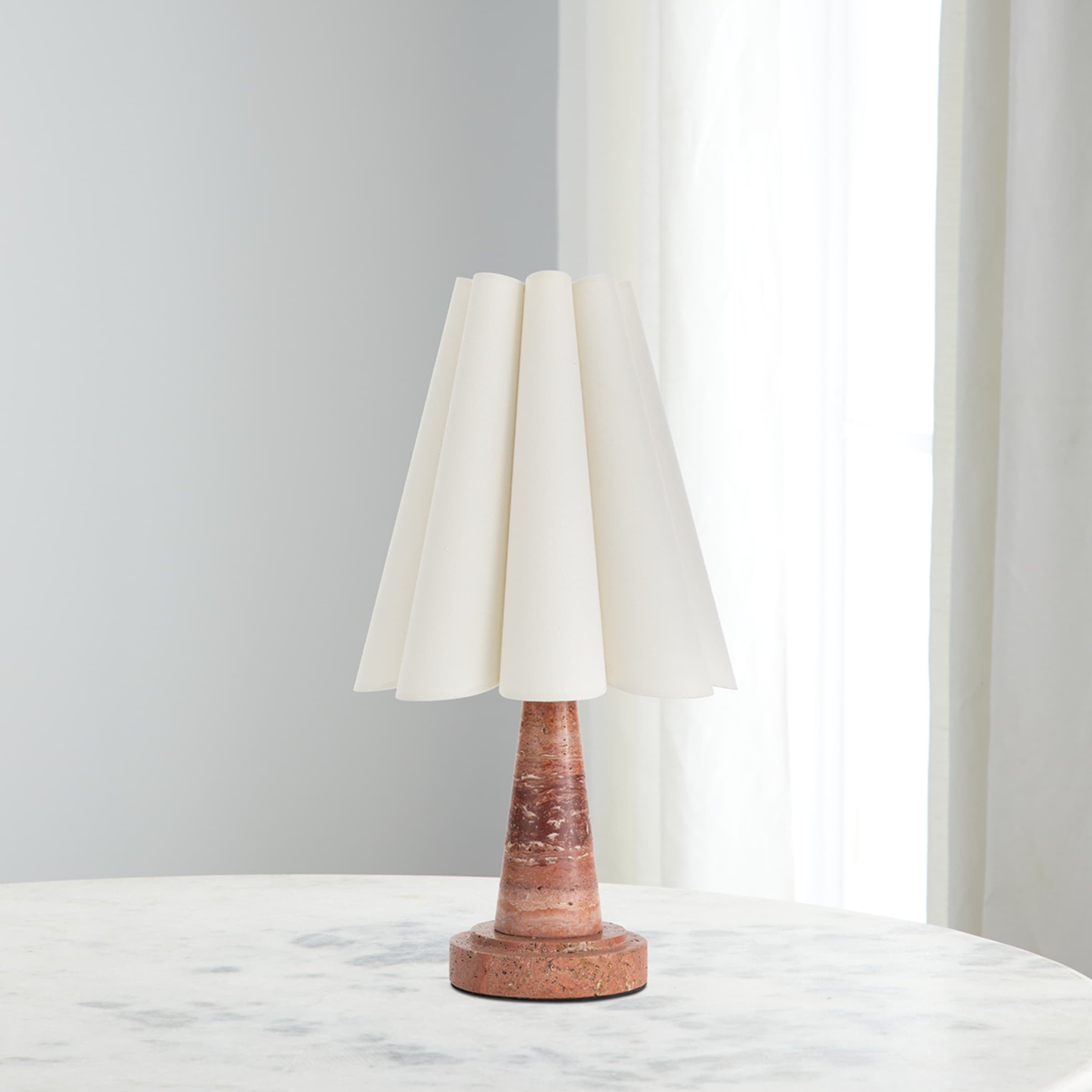 Shadon Marble Pleated Table Lamp D680