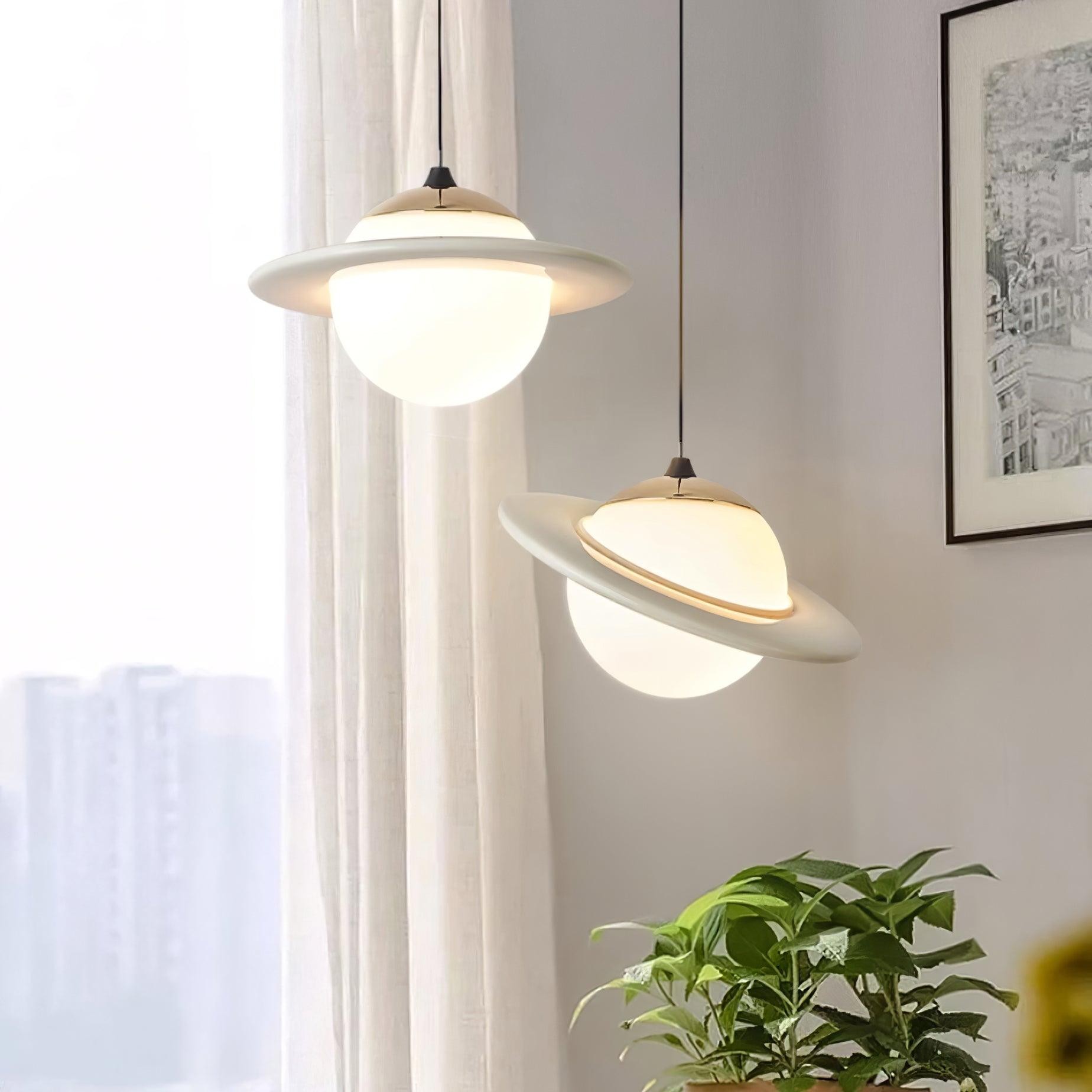 Romantic Saturn Planet Pendant Lamp for Bedroom M519