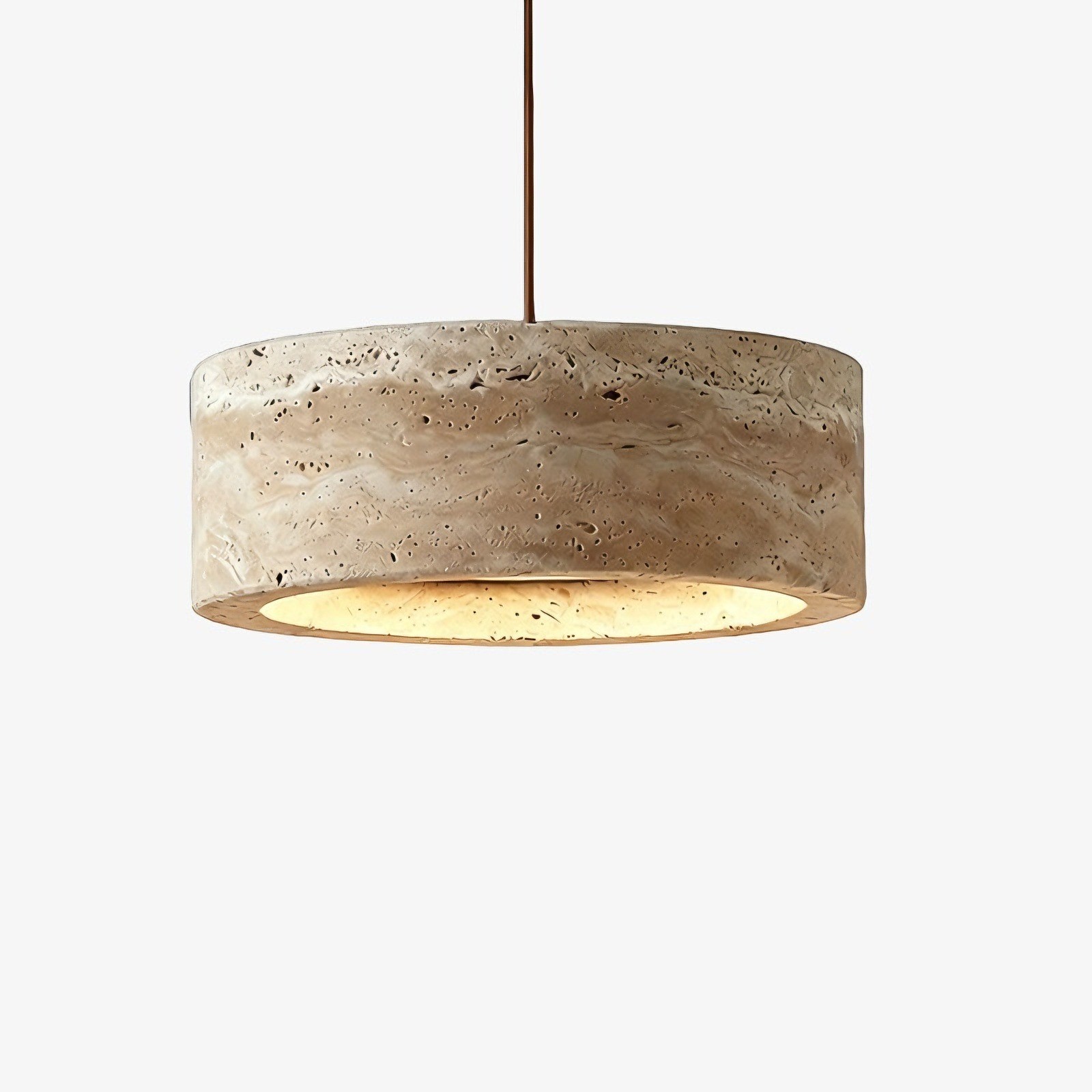 Kairis Travertine Natural Stone Pendant Light - Vintage Style Lighting for Dining and Living Spaces T559