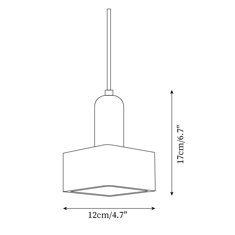 Simple Elegant Square Rectangular Pendant Lamp M195