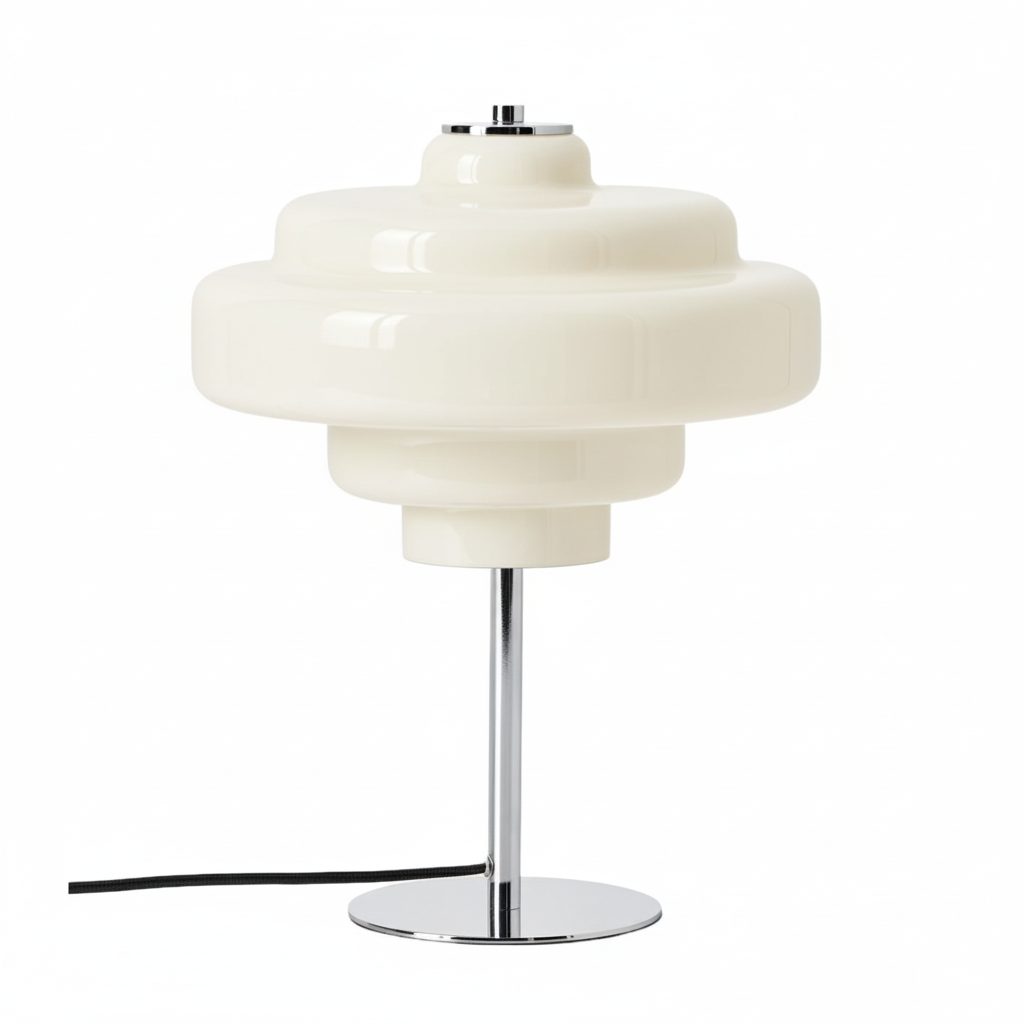Koloro Chrome Base Glass Table Lamp – Stylish & Functional for Any Space T276