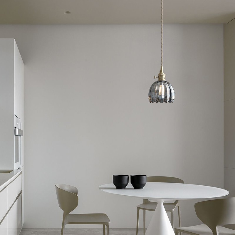 Japanese Retro Glass Flower Pendant Light S28