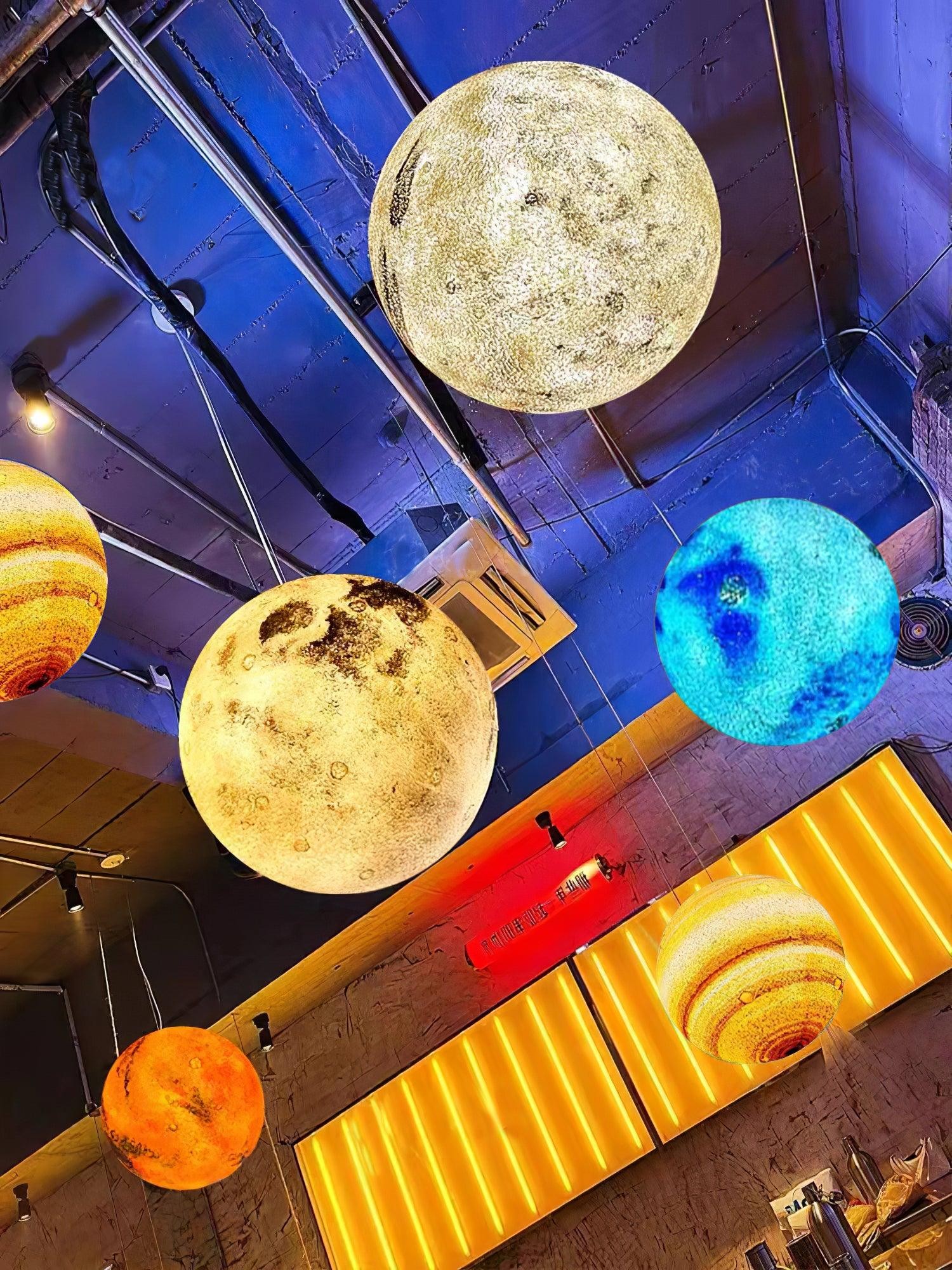 Planetary White Moon Chandelier Suitable For Living Room M98