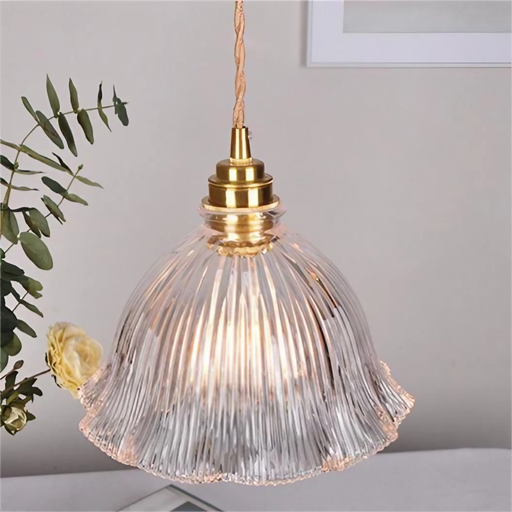 Nordic Retro Flower Glass Pendant Lamp S44