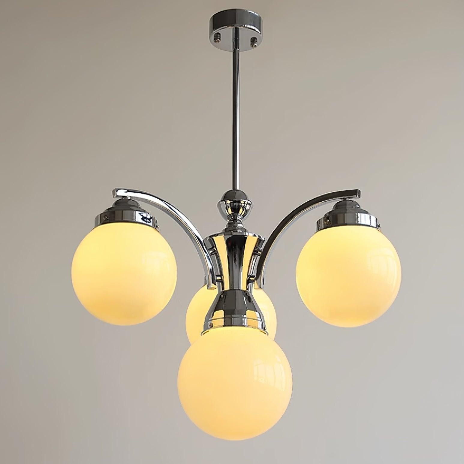 French Elegant Glass Orb Chandelier M531