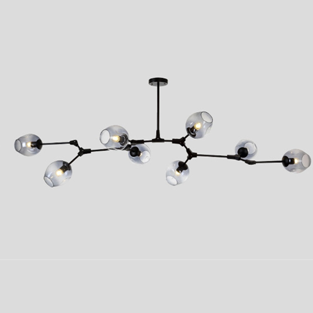 Asymmetrical Articulated Globe Branching Bubble Chandelier