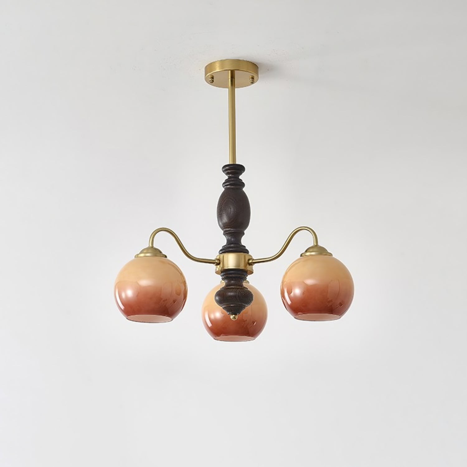 French Medieval Style Caramel Orb Chandelier M82