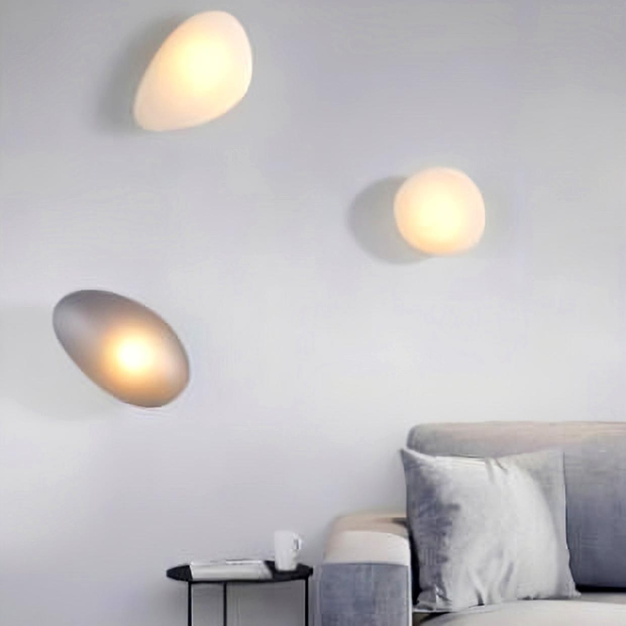 Pebble Glass Wall Lamp for Bedroom