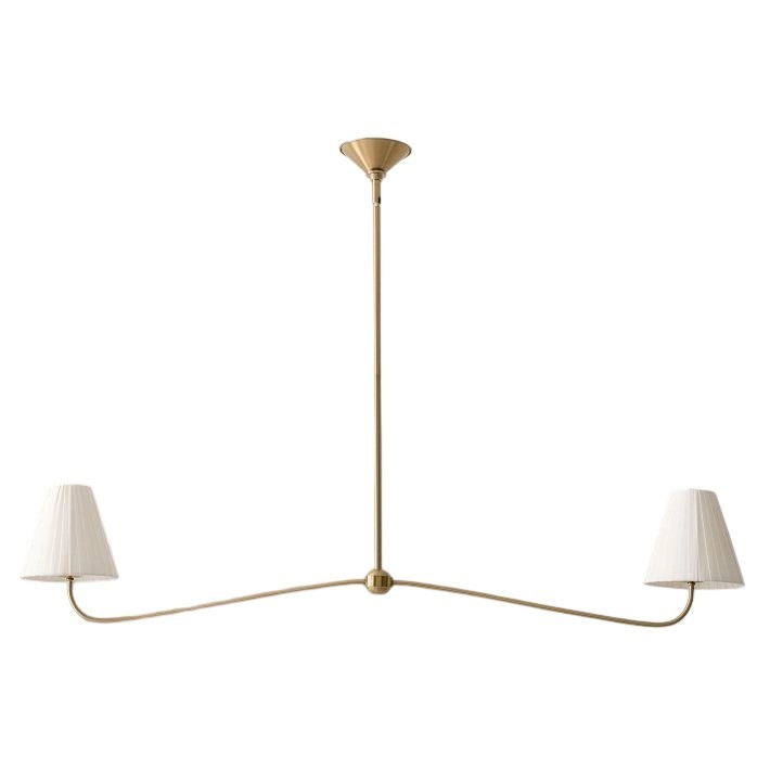 Fibura Elegant Linen Shade Chandelier – Modern Design for Living Room & Office T247
