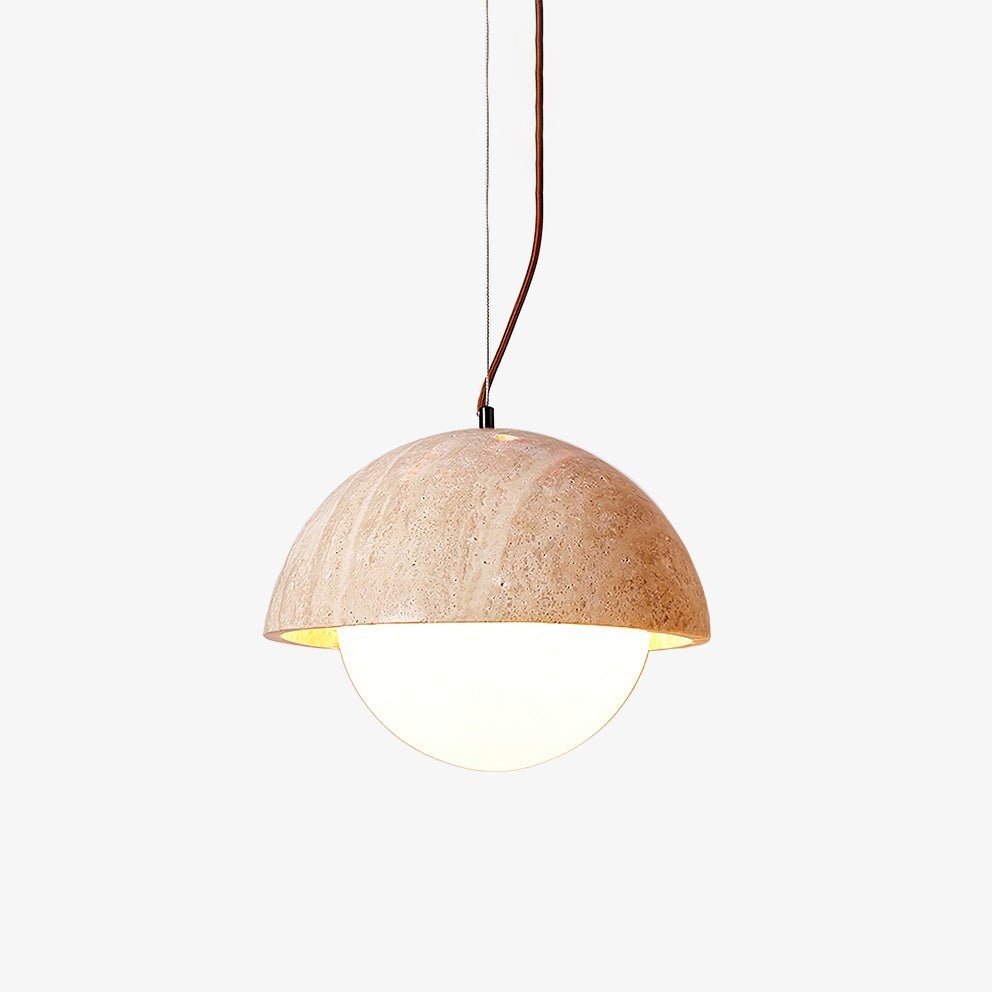 Travertine Creative Hemispherical Pendant Lamp M75