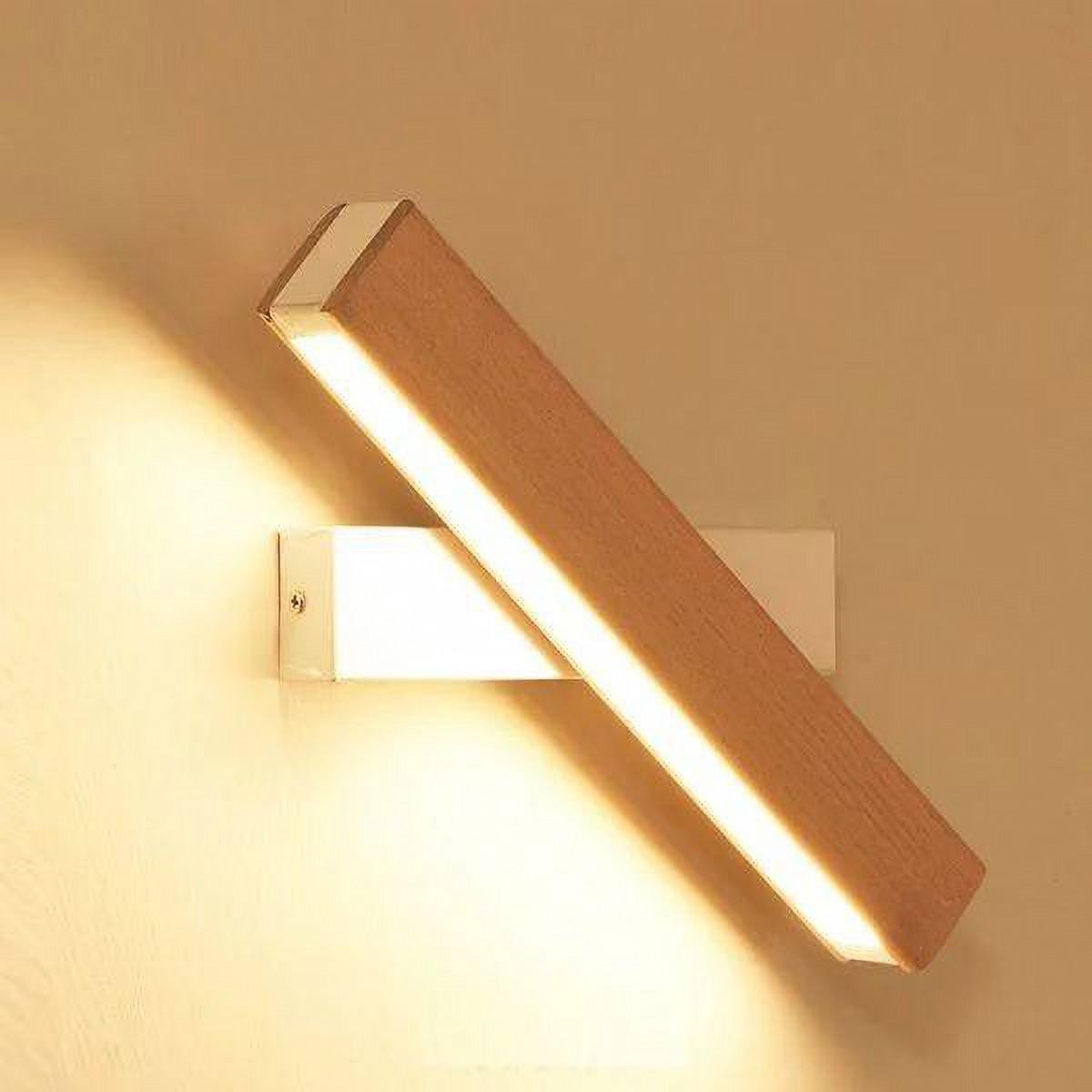 Vit bas, justerbar vägglampa för verandan, med fäste och LED-list