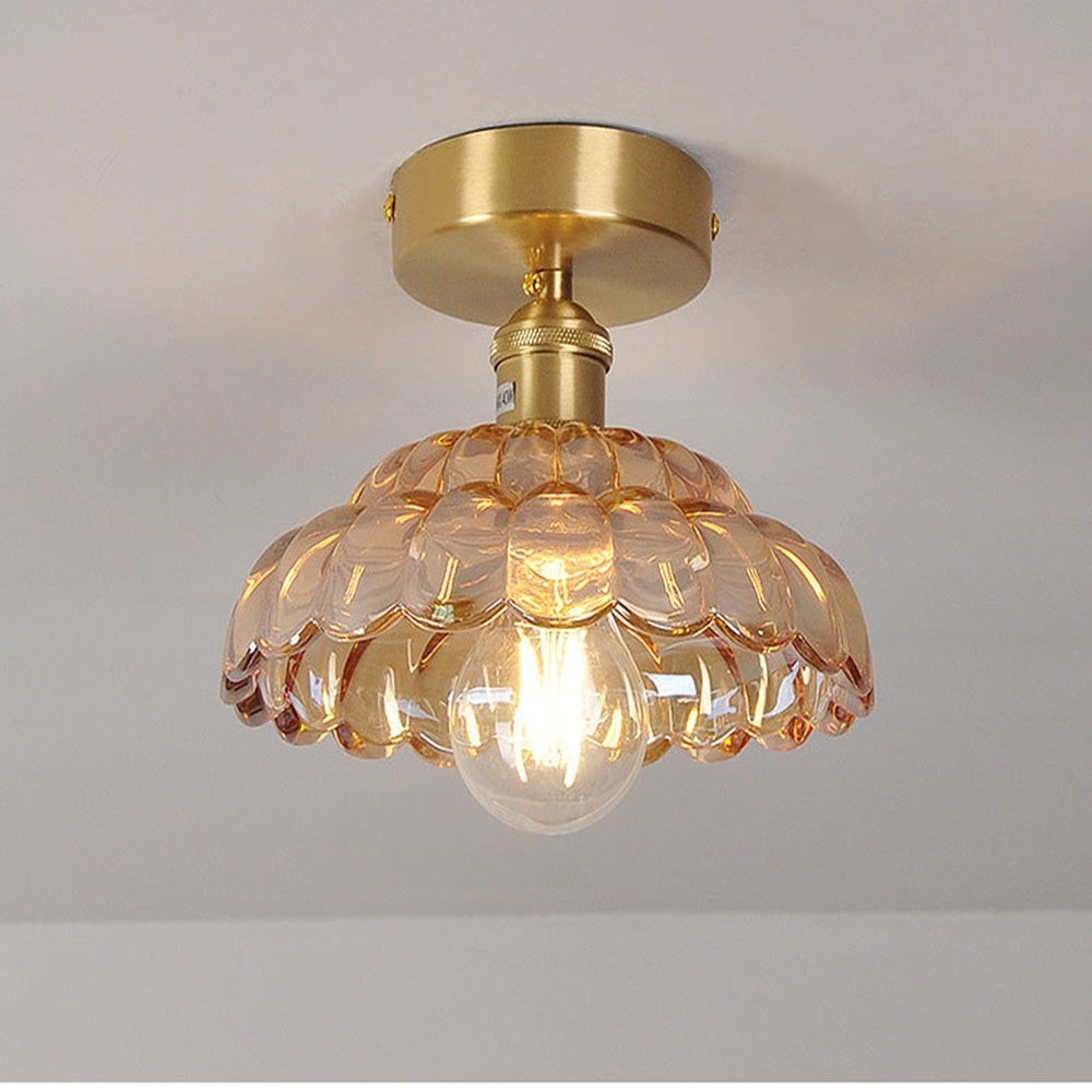 Retro Petal Glass Ceiling Lamp S118