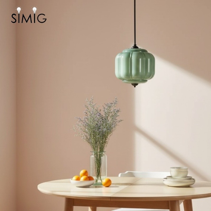 Vintage Cream Glass Pendant Light – Eloise Retro Chandelier S195