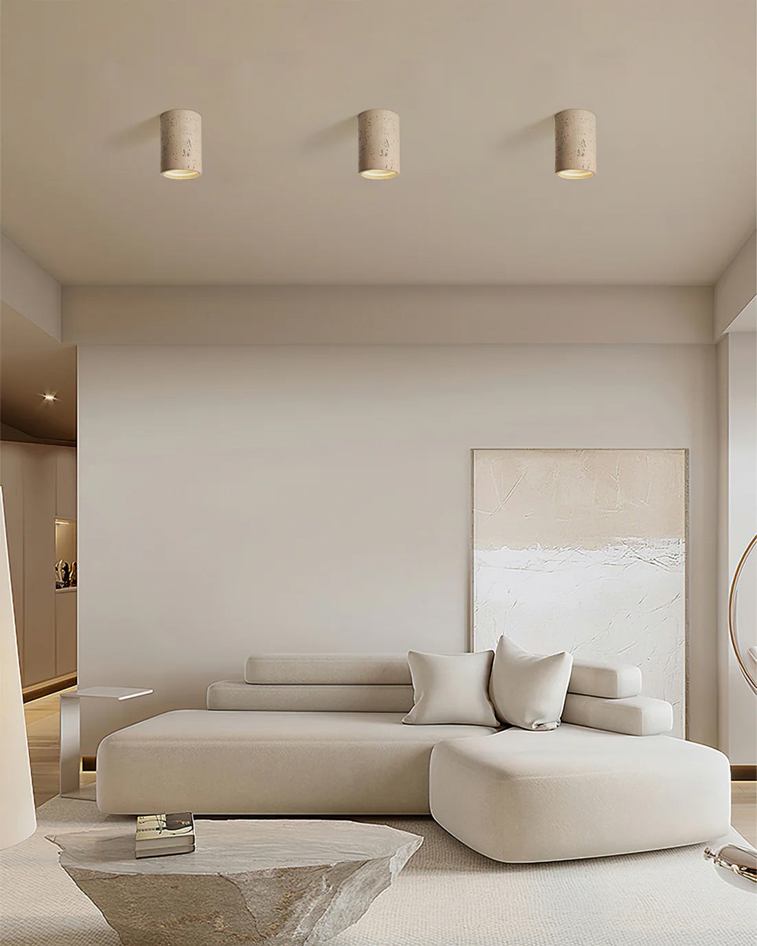Modern Wabi-Sabi Cylindrical Ceiling Lamp M172