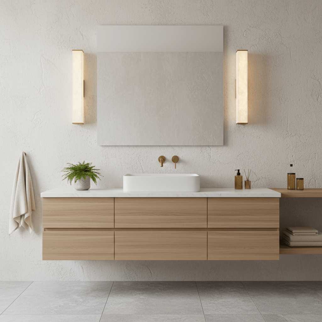 Cuboid Alabaster Wall Light D398